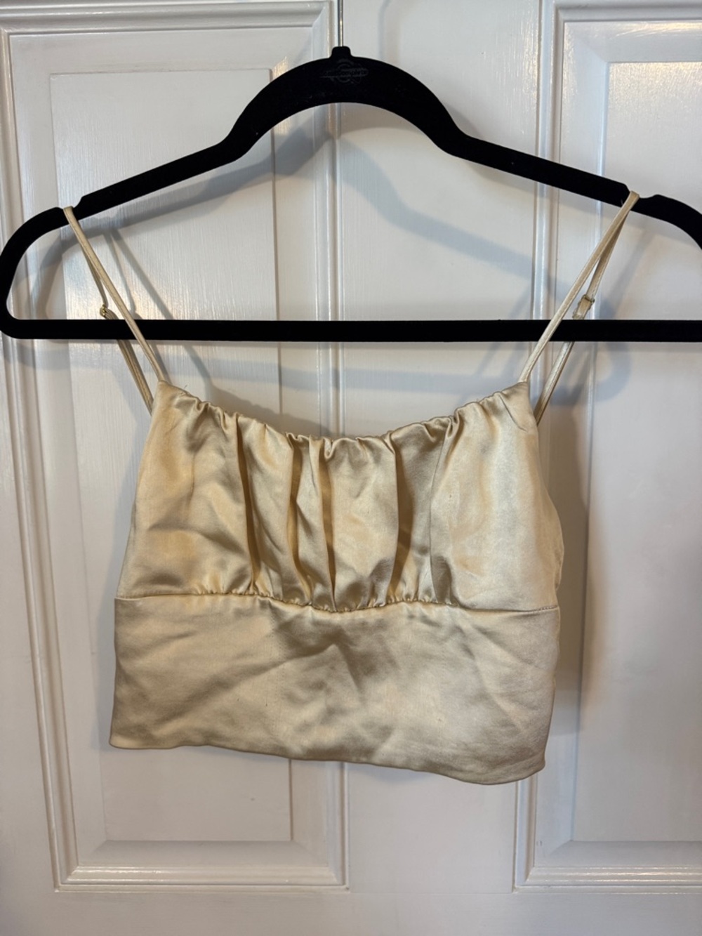 Zara Silk-Look Ruched Cami Top